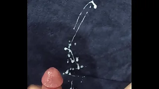 sperm on the peak of a sexy towel